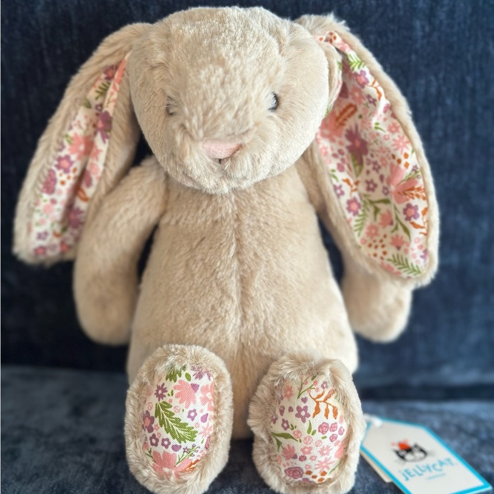 Jellycat Beige Blossom Bunny Plush Toy